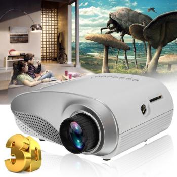 Mini proyector portátil Full HD 1080P, 3D, LED, multimedia para cine en casa con USB, VGA y HDMI