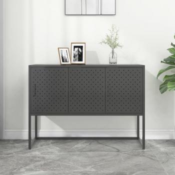 Anthracite Steel Sideboard 41.3x13.8x29.5 with Storage Cabinet and Drawer
