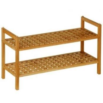 Premier Housewares - Zapatero de tablones de madera de nogal