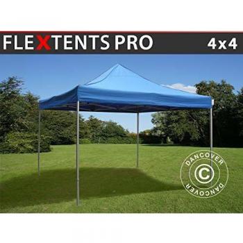 Carpa Plegable Rápida FleXtents PRO 4x4m Azul Impermeable