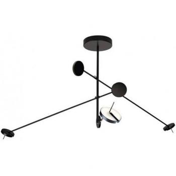 Lámpara colgante invisible de acero tintado, 150 cm, LEDS-C4, luz LED de 3.000 K, color negro