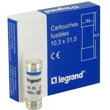 Cartucho cilíndrico doméstico cerámico 10,3x31,5mm 25A acción rápida - Legrand