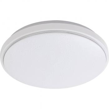 Lindby Lámpara de techo LED Glamo, cromo/blanco, plástico, IP44, moderna, plateada, metal para cuarto de baño (1 llama), lámpara LED, plafón LED