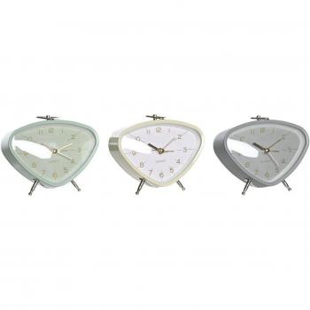Reloj Despertador DKD Home Decor Vintage 11,5 x 4 x 10 cm Metal PVC (3 Piezas)