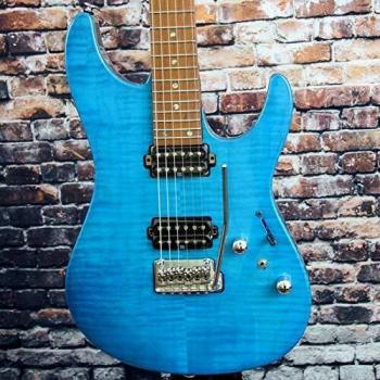 Ibanez Martin Miller Signature MM1-TAB Electric Guitar - Transparent Aqua Blue