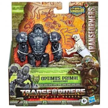 Transformers Rise of the Beasts Beast Alliance Weaponizer 2-Pack - Optimus Primal & Arrowstripe 13 cm Action Figures