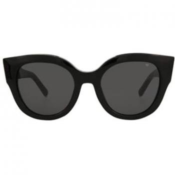 Philipp Plein Stylish Black Butterfly Sunglasses for Women, Size 53 MM
