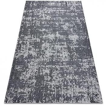 Alfombra Eco Sisal Boho Vintage Gris/Antracita 172x270 cm