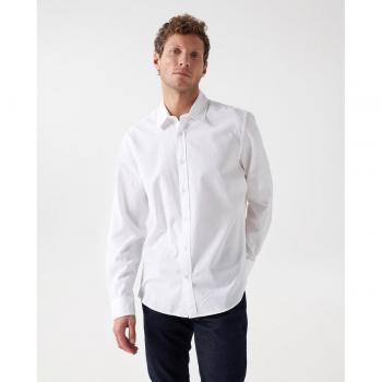 Camisa Salsa Jeans regular lisa blanca