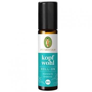 Primavera Aroma Roll-On Clear Mind, 10 ml - Aceite esencial orgánico para aliviar tensiones y promover la claridad mental