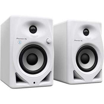 Pioneer DJ DM-40D-BT-W Bluetooth Active Monitor Speakers - White, 4-inch, Pair