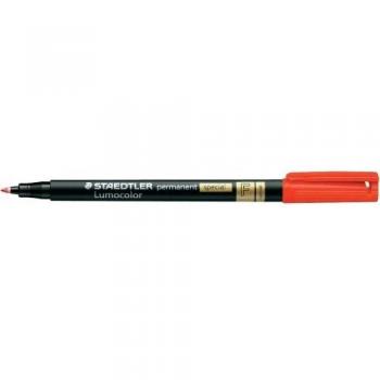STAEDTLER Lumocolor, Rotuladores permanentes de punta fina. Pack de 10 marcadores, Negro/Rojo