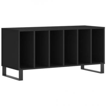 Mueble para discos madera contrachapada negro 100x38x48 cm