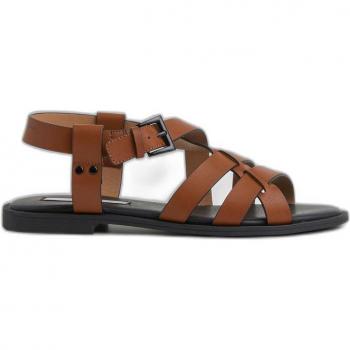 Sandalias Planas Hayes Rome Pepe Jeans para mujer, color coñac