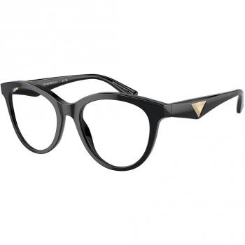 Emporio Armani EA3236 5017 Gafas Recetadas para Mujer Negras con armazones negros y lentes de 52 mm