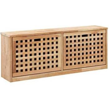 vidaXL Shoe Storage Bench 94x20x38 cm Solid Walnut Wood