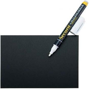 Set de 20 pizarras para caballete - A6 - Color: Negro - Con rotulador de tiza!
