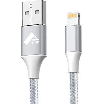 Cable Cargador iPhone, Aioneus [MFi Certificado] 2M Cable iPhone Nylon Trenzado Rápida Cable Cable Lightning para iPhone 12 11 13 Pro Max Mini XR XS Max X 8 Plus 8 7 Plus 7 6S 6 Plus 6 SE 5S 5C,iPad