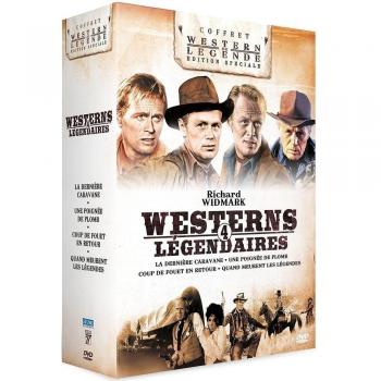 Richard Widmark - 4 westerns légendaires : Coup de Fouet en Retour + Une Poignée de Plomb + La Dernière Caravane + Quand meurent les légendes [Francia] [DVD]