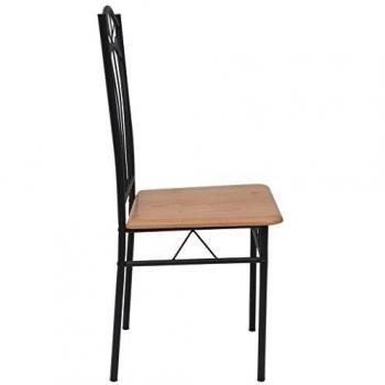 5/7 piezas Mesa de comedor silla de estructura de acero muebles de jardín, hogar 7X