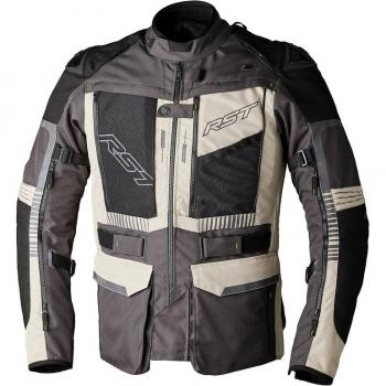 RST Chaqueta de Moto Ranger Arena-Grafito Pro Series textil, color negro y beige, talla L