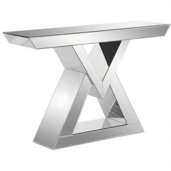 Consola ISIDA de MDF y Espejo Color Plata - Diseño Contemporáneo de Pascal MORABITO