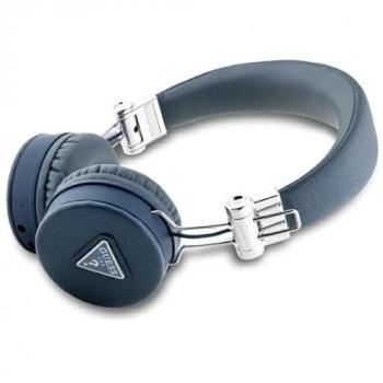 Auriculares Bluetooth Guess ENC Grained Triangle Logo - Azul (32h, Inalámbricos)
