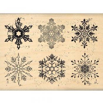 Florilèges FE214034 Tampon Scrapbooking Diseño Copos de Nieve desgastadas Beige 6 x 8 x 2,5 cm