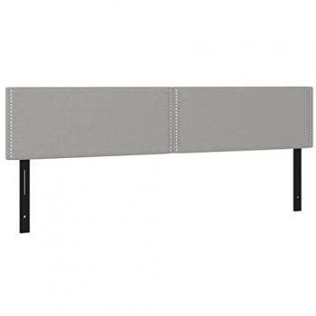 Cabeceros 2 unidades de tela gris claro 80x5x78/88 cm