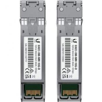 Ubiquiti UACC-OM-MM-10G-D-2 Network Transceiver Module, Fiber Optic, 10000 Mbit/s, 850 nm