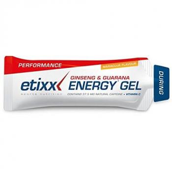 Etixx Ginseng & Guarana Energy Gel Maracuja - Paquete de 12 x 50 gr - Total: 600 gr