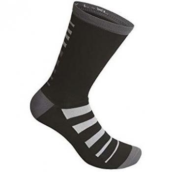 Calcetines de ciclismo rh+ Zero Merino Sock 20, color Negro/Gris/Blanco, talla S/M, unisex adulto