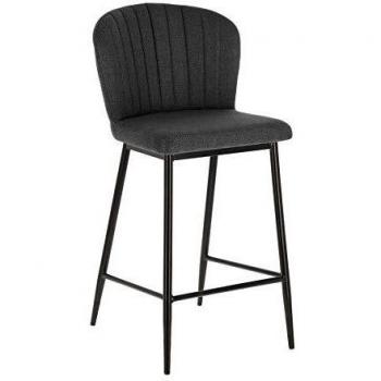 Kave Home - Taburete Madge gris oscuro de 68 cm.