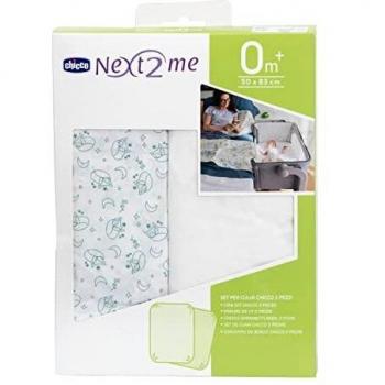 Chicco - Set de sábanas bajeras Foxy para cunas Next2me N2M/N2M Magic