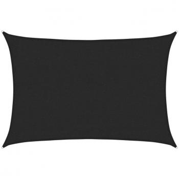 Toldo de vela negro HDPE 160 g/m² 2x2.5 m