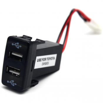 fiimi 2.1 A Dual USB Power Socket para Smartphone, iPad y iPhone, Cargador rápido de coche para Toyota Vigo