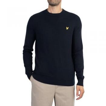 Lyle & Scott Cotton Merino Men's Crew Neck Jumper - Dark Navy - XXL