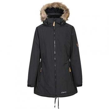 Trespass Celebrity - Chaqueta impermeable para mujer con capucha extraíble, Mujer, FAJKRAN20004_BLKXS, negro, XS
