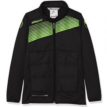 uhlsport Liga 2.0 Multi Cazadora, Hombre, Negro/Verde Flash, 128