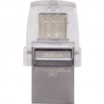 Kingston Technology 32GB DataTraveler MicroDuo Type C USB 3.1 Gen 1/USB 3.0 Flash Drive, Silver - Compatible with Android Devices