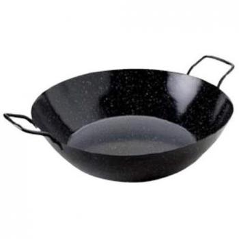 La Estrella Y192-38 - Paellera Esmaltada Honda con Asas 38 Cm