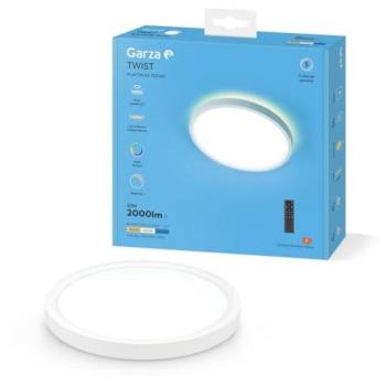 Plafón LED Circular Garza con Control Remoto, Luz Indirecta RGB, 20W, 2000 lm, Regulable 3000K-6500K, Temporizador de Apagado, Blanco