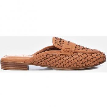 Mules de mujer de piel con suela de goma