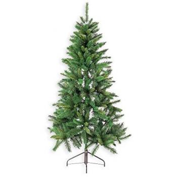 Medio árbol de Navidad artificial de pared 180 cm con 381 ramas verdes de fibra plástica - LOLAhome
