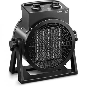 TROTEC Calefactor de cerámica TDX 19 - Potencia calorífica de 3 kW, protección contra el sobrecalentamiento, motor del ventilador con protección térmica