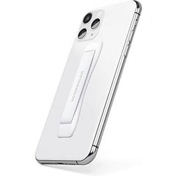VONMÄHLEN Backbone - Agarre Elástico Universal para Teléfonos Móviles y Correa de Sujeción para Mano en Silicona Suave - Compatible con iPhone y Cualquier Otro Smartphone - Blanco