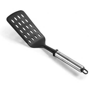 Lacor 68276 Paleta de Pescado Due, Nylon, Acero Inoxidable, Silicona, Libre de BPA, 36'5 cm, Nailon