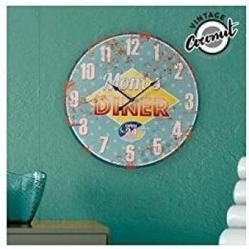 Reloj de Pared Mom's Diner Vintage Coconut