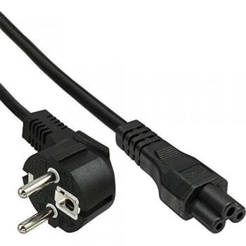 Cable de alimentación para portátil InLine® con conexión a tierra, 3 polos, negro, 2m