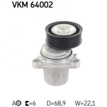 Tensor de correa acanalada en V SKF VKM 64002, polea tensora para correa de distribución, polea de deflexión/guía para correa de distribución